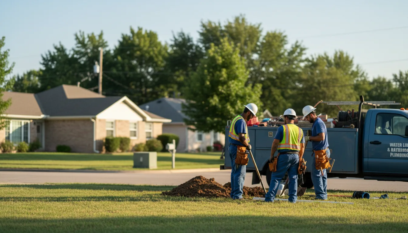 Residential water line and bathroom plumbing service in Grand River, OH